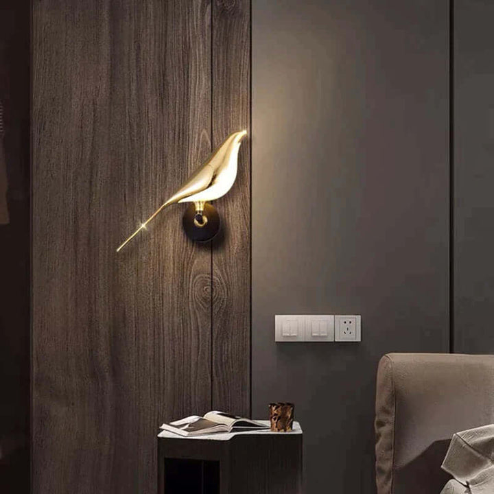 Modern Bird Wall Light with Magnetic Feature