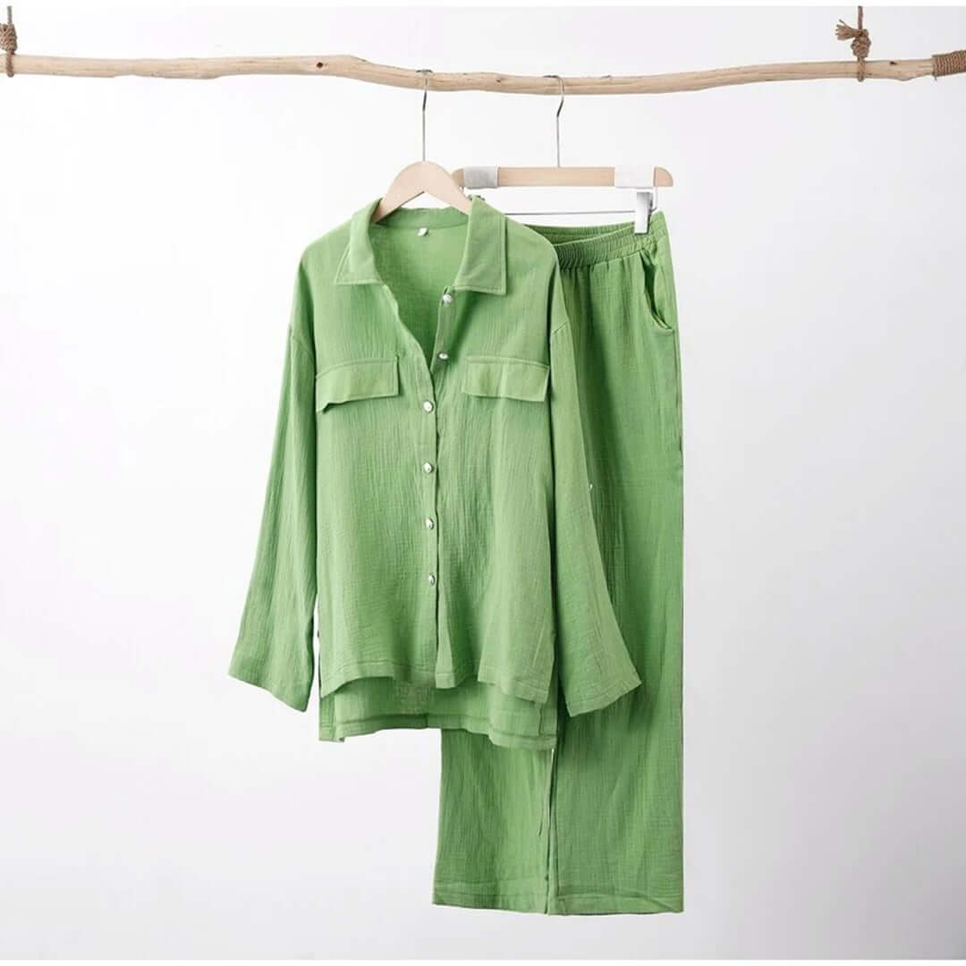 Women's Relaxed Cotton Blend Two-Piece Lounge Set