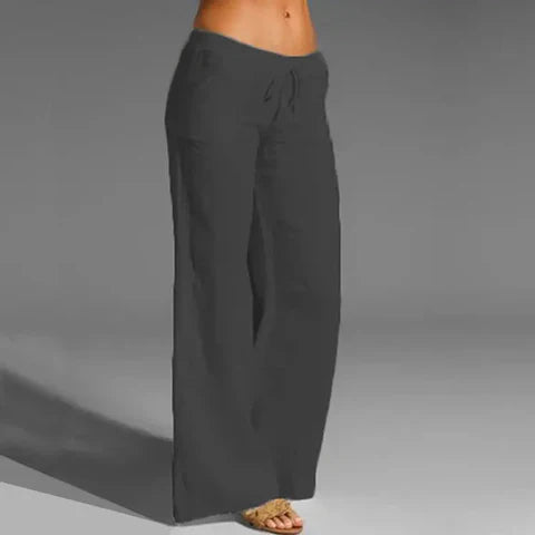 Women's Relaxed Casual Trousers with Elastic Waistband