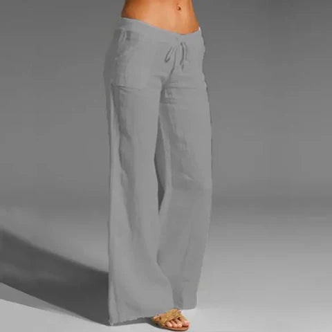 Women's Relaxed Casual Trousers with Elastic Waistband