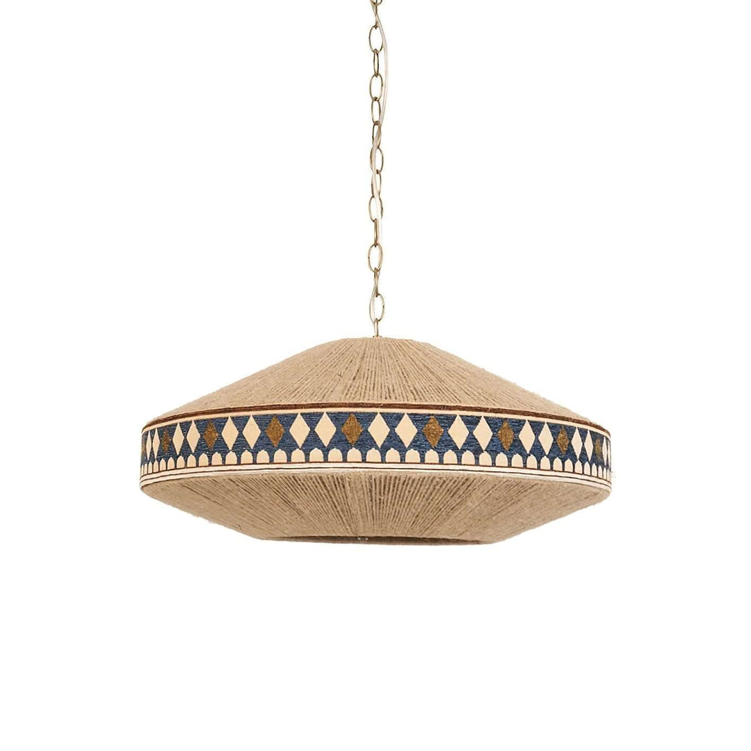 Woven Pendant Lamp with Fringes