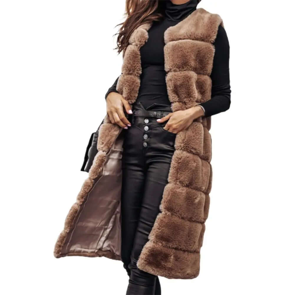Vest - Women's Sleeveless Open Longline Gilet