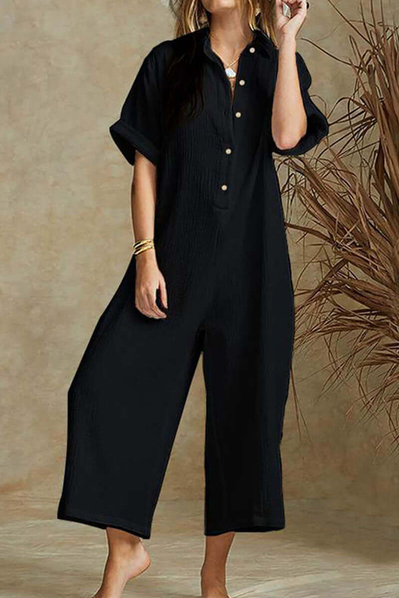 Women's Relaxed Notch Collar Jumpsuit