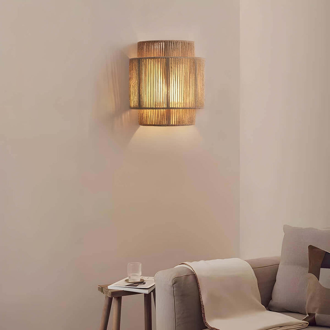 Natural Rope Wall Light 25x23cm