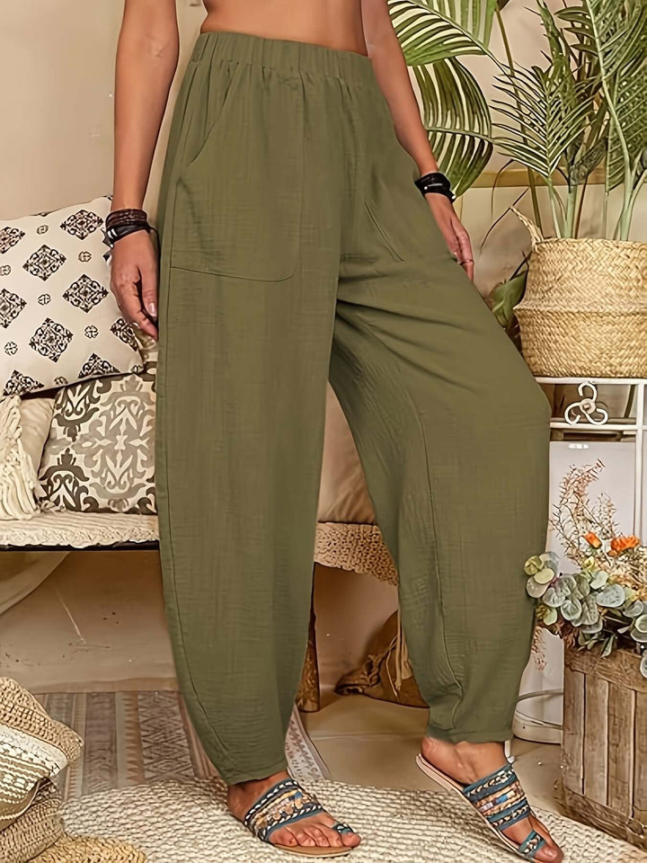 Women's Relaxed Fit Trousers with Pockets