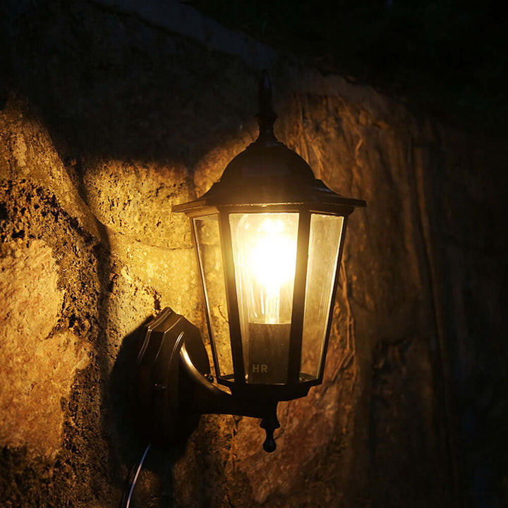 Retro Outdoor Glass Wall Light