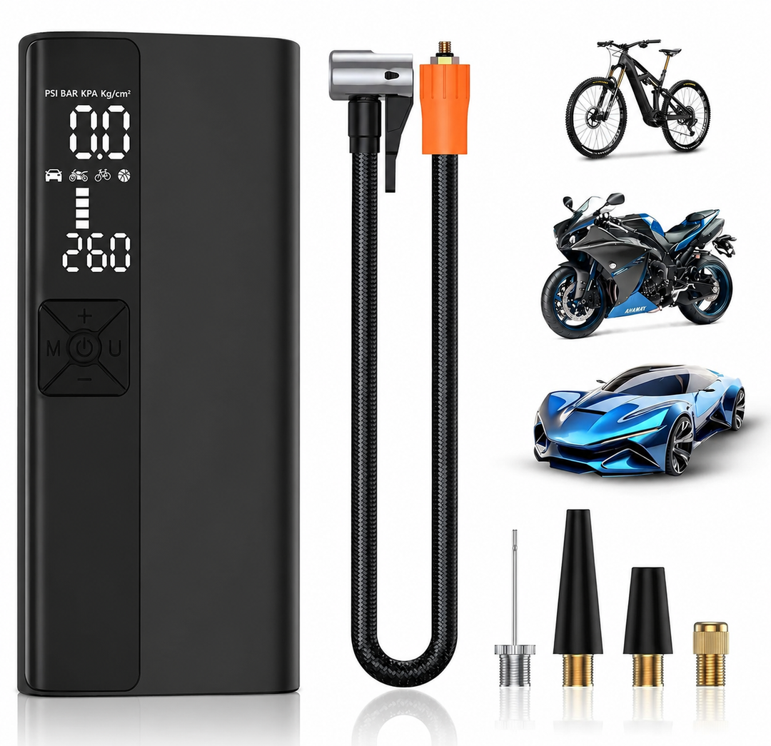 Portable Air Pump with 4000mAh Battery & Dual LCD Screens