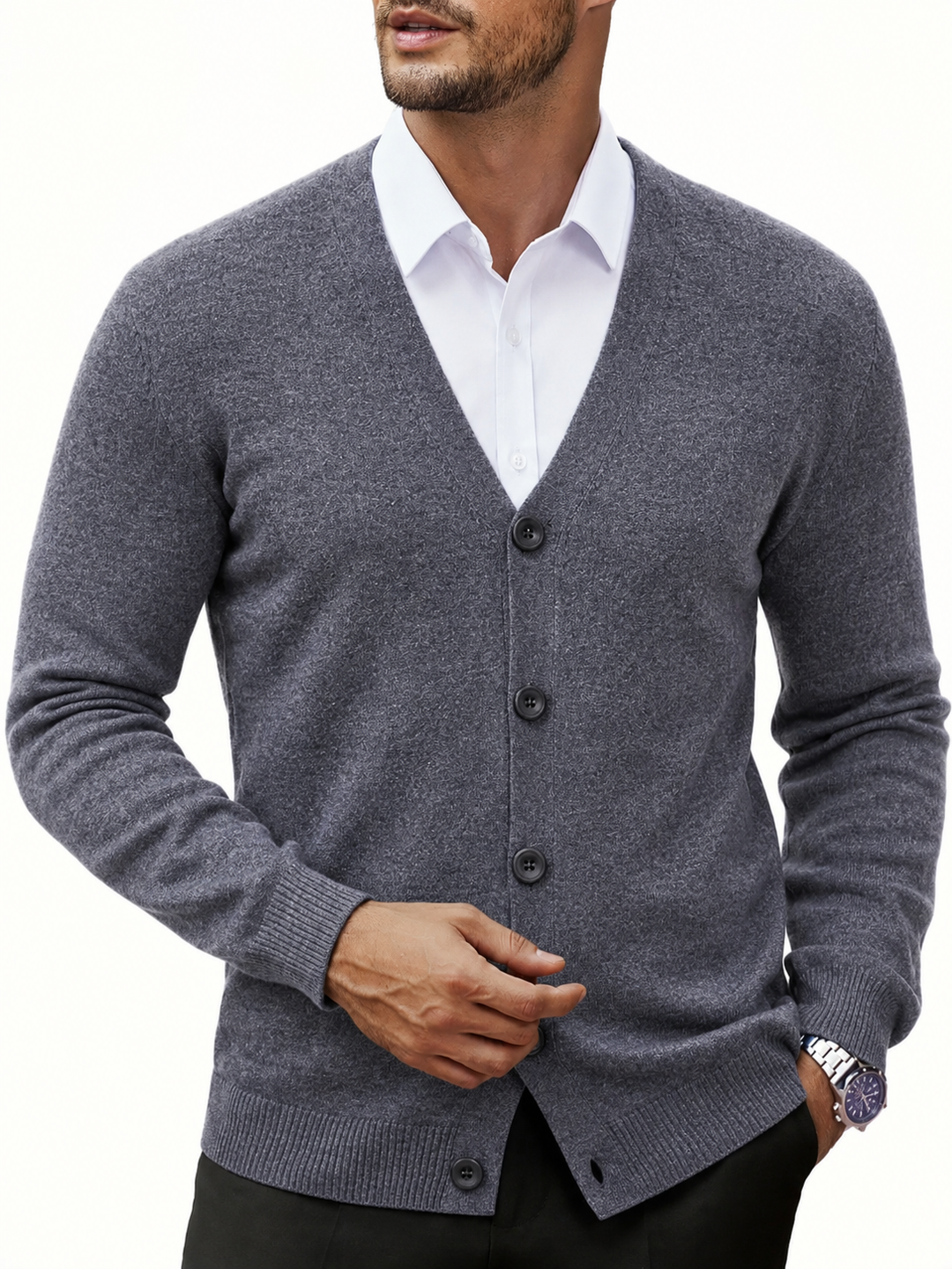 Knitted Cardigan Sweater - Soft & Breathable