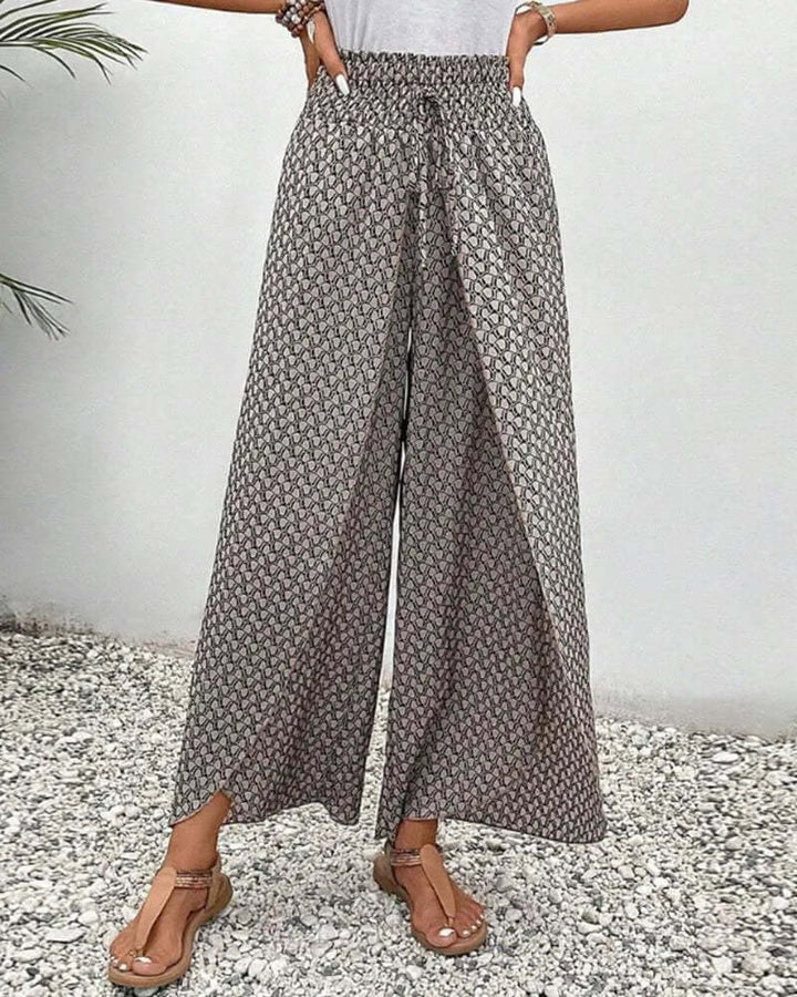 Women's Wide Leg Palazzo Trousers - Flowy & Lightweight