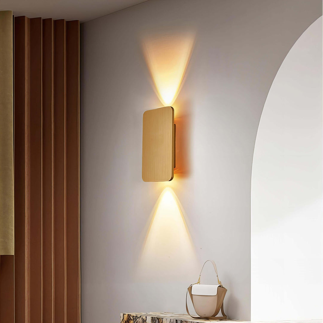 Adjustable Rectangle Wall Lamp with Up Down Lighting