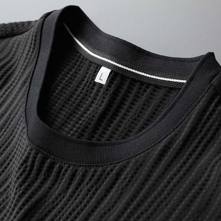 Men's Textured Tracksuit Set - Relaxed Fit