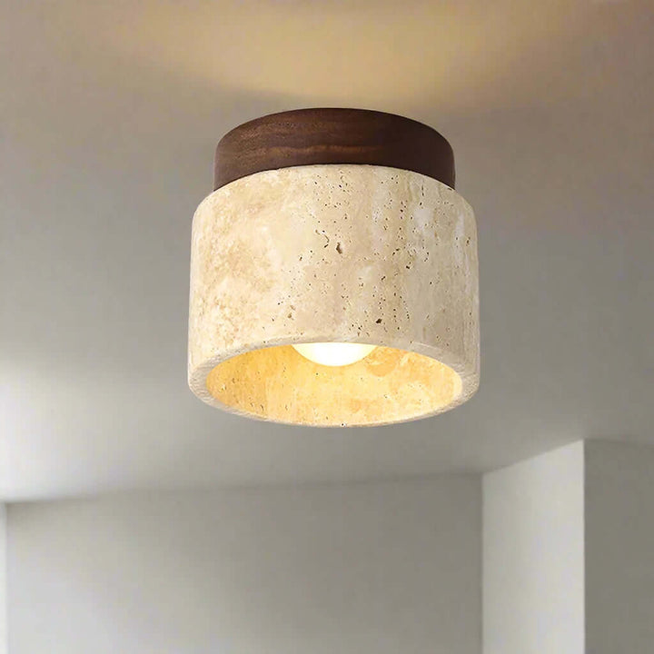 Cream Style Marble Ceiling Lamp