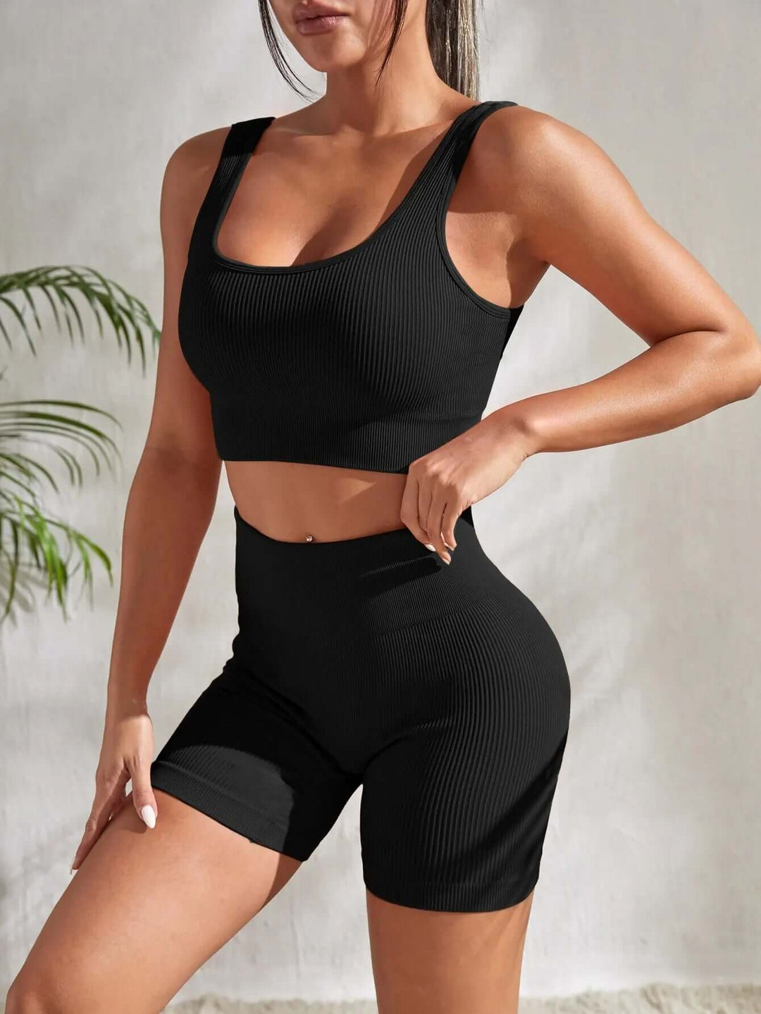 Women's Ribbed Yoga Set