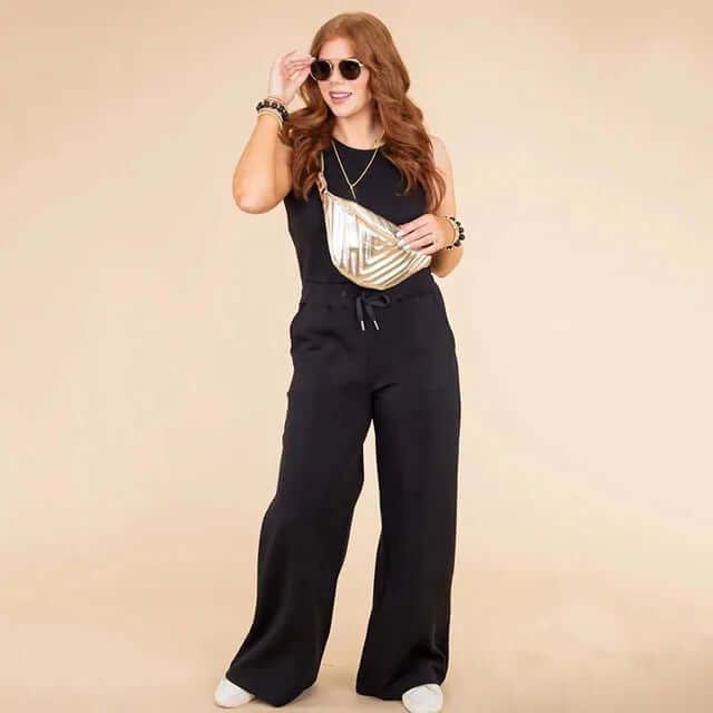 Women's Sleeveless Round Neck Jumpsuit