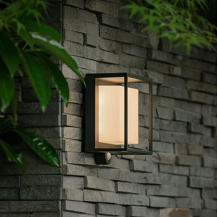 Solar Powered Outdoor Wall Lamp with Sensor, IP65 Waterproof, Acrylic