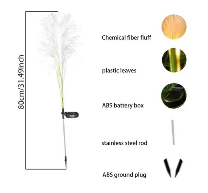 Solar Fiber Reed Garden Light