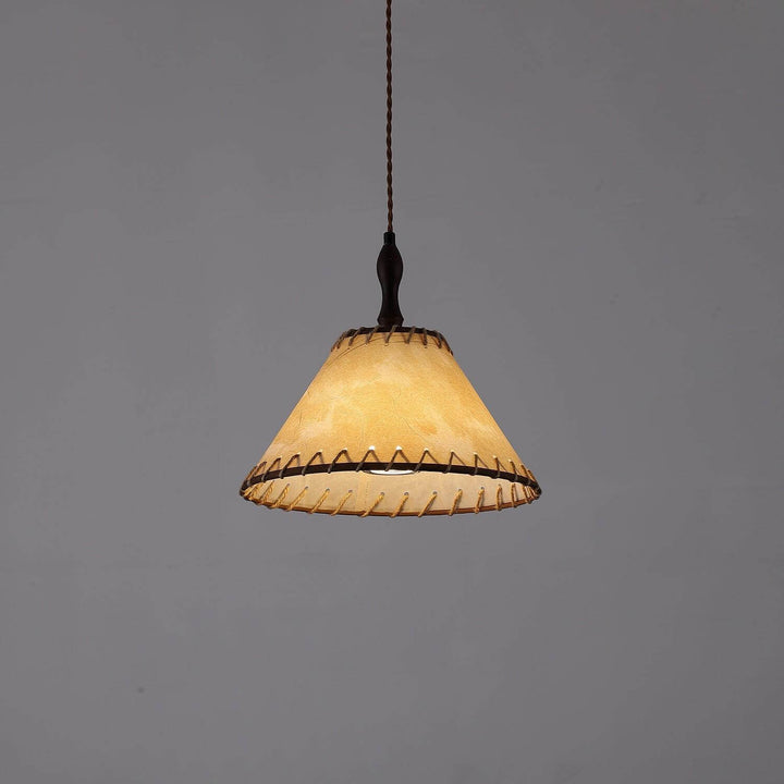 Wood & Fabric Pendant Lamp