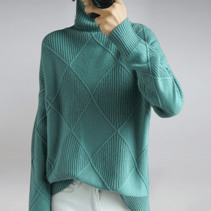 Cashmere Turtleneck Relaxed Fit Sweater