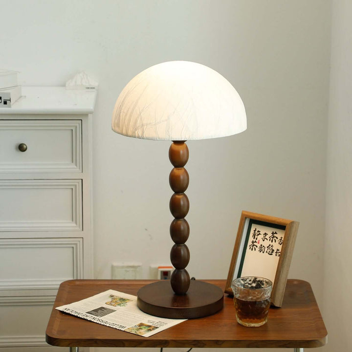 Wooden Table Lamp with Rice Paper Shade 30cm
