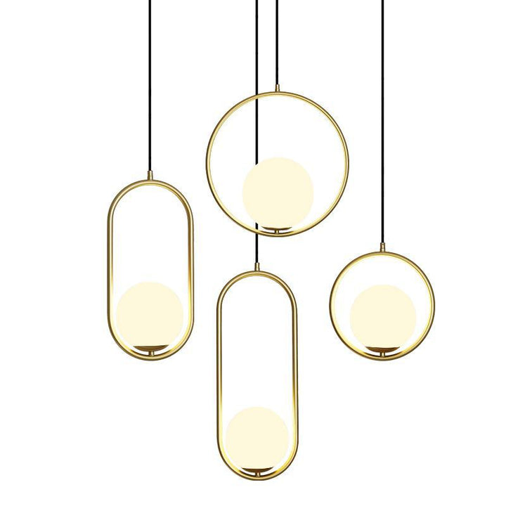 Modern Pendant Lamp with Metal & Glass