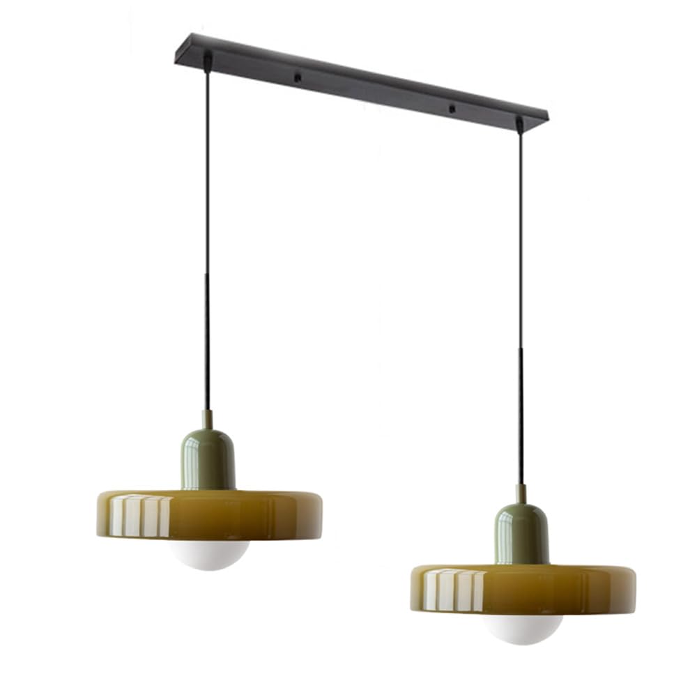 2 Heads Modern Glass Pendant Light