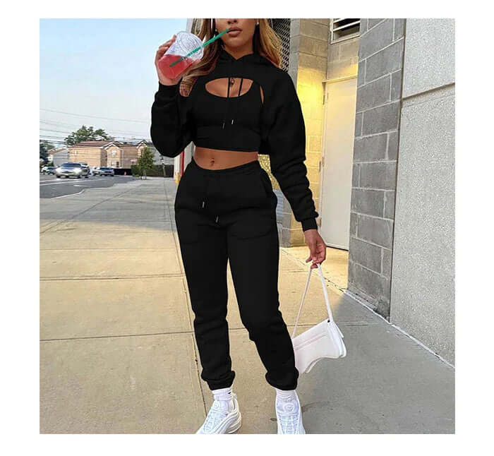 Women's 3-Piece Fleece Jogging Set