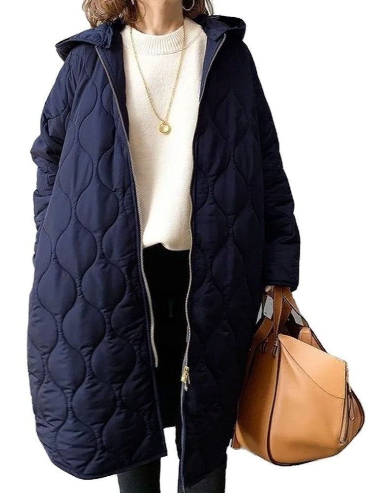 Women's Quilted Insulated Coat with Hood