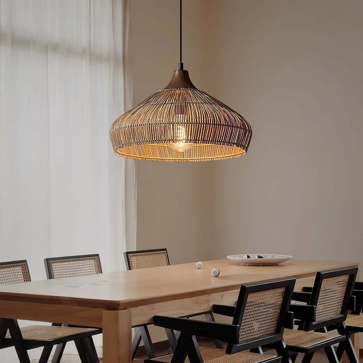 Handwoven Wicker Rattan Pendant Light