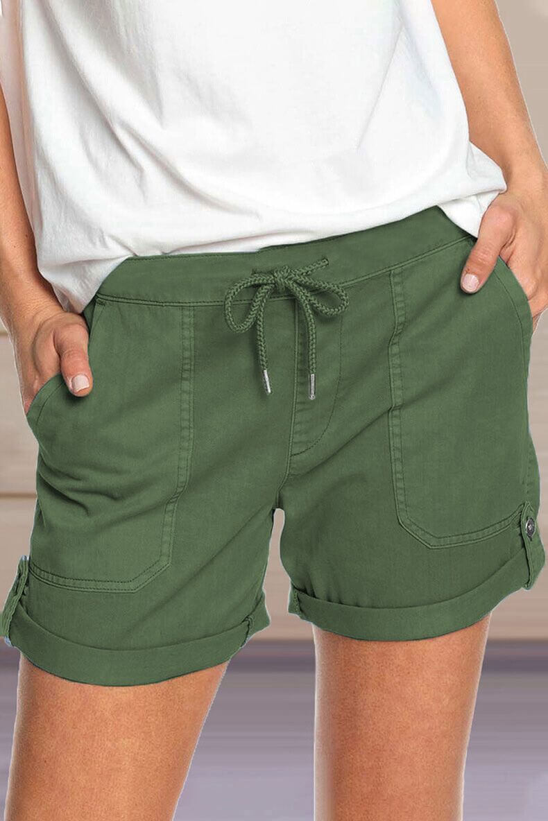 Women's Relaxed Fit Shorts with Drawstring Waist