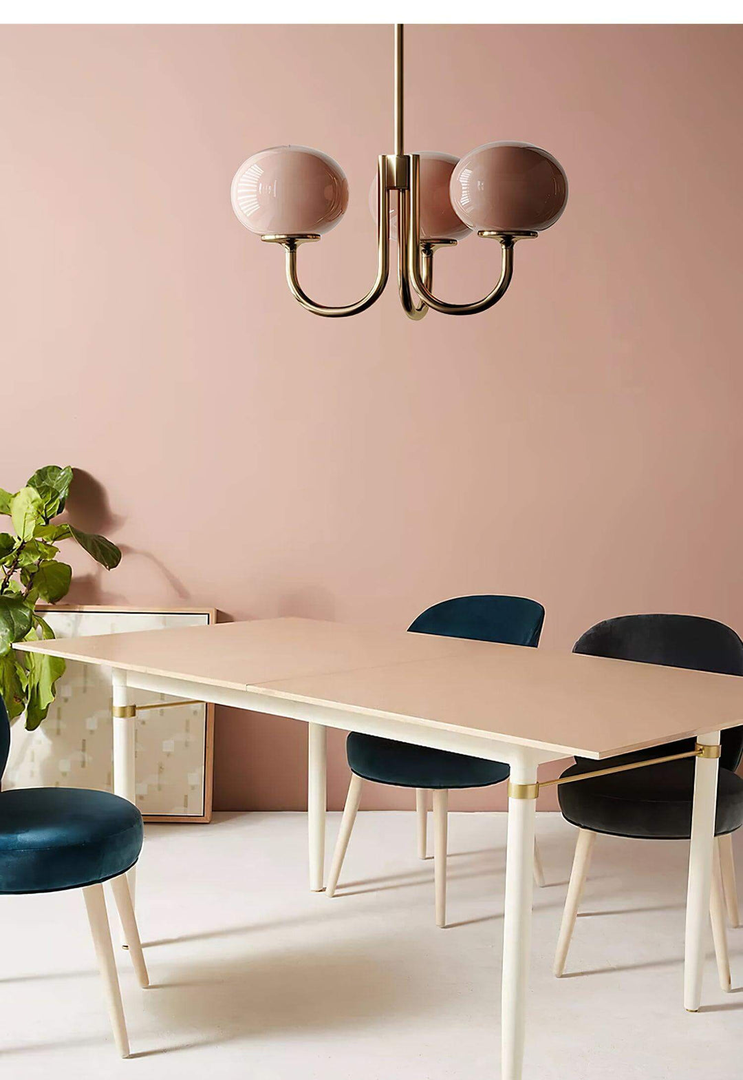 Pink Glass Ceiling Light Fixture Modern Chandelier