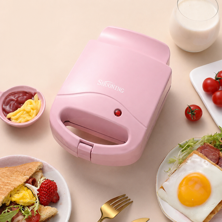 Compact 2-in-1 Non-Stick Sandwich Maker & Toaster