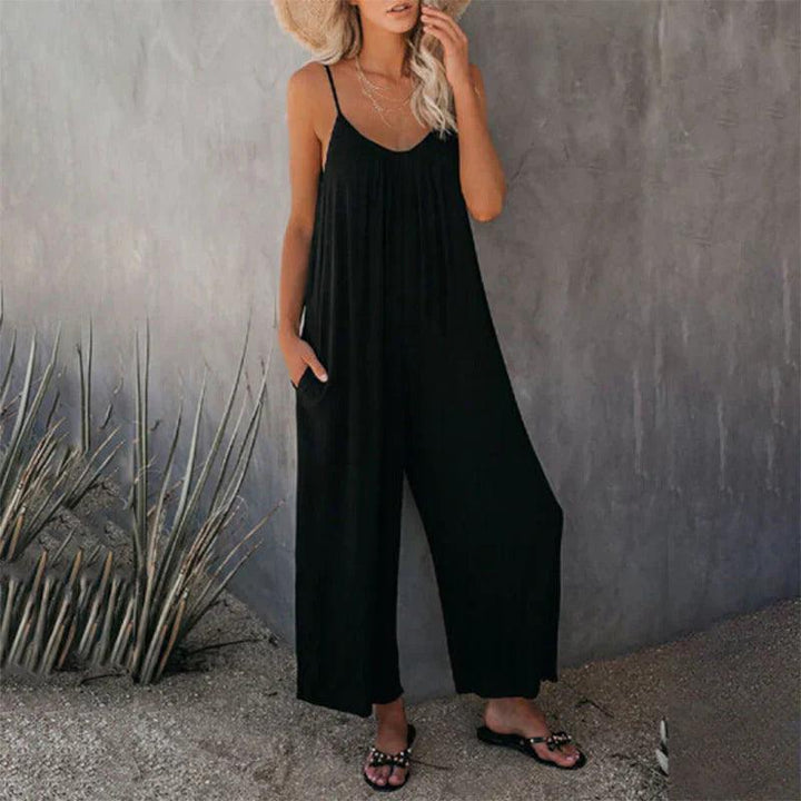 Women's Sleeveless Loose Pocket Jumpsuit