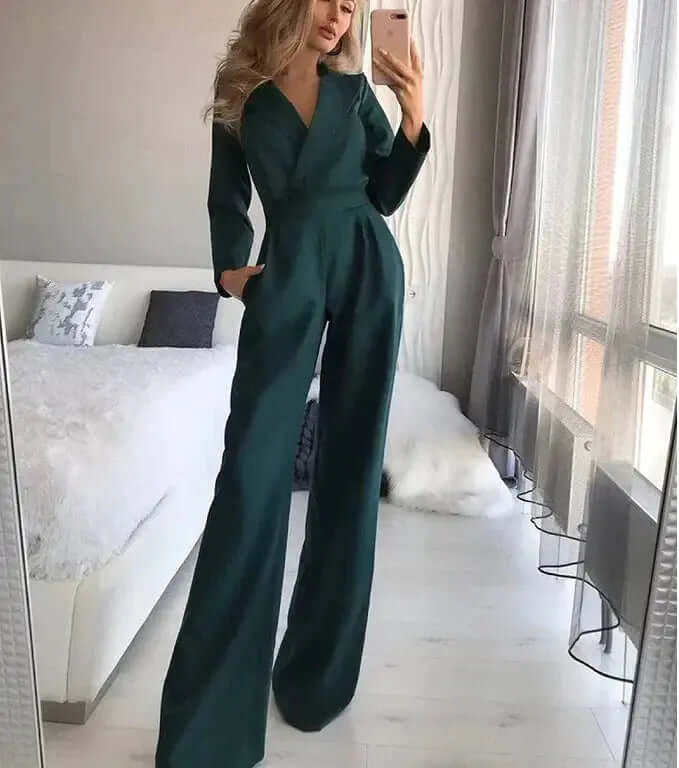 Women's Tailored Wide Leg Jumpsuit