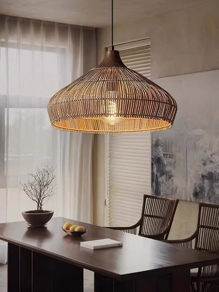 Handwoven Wicker Rattan Pendant Light