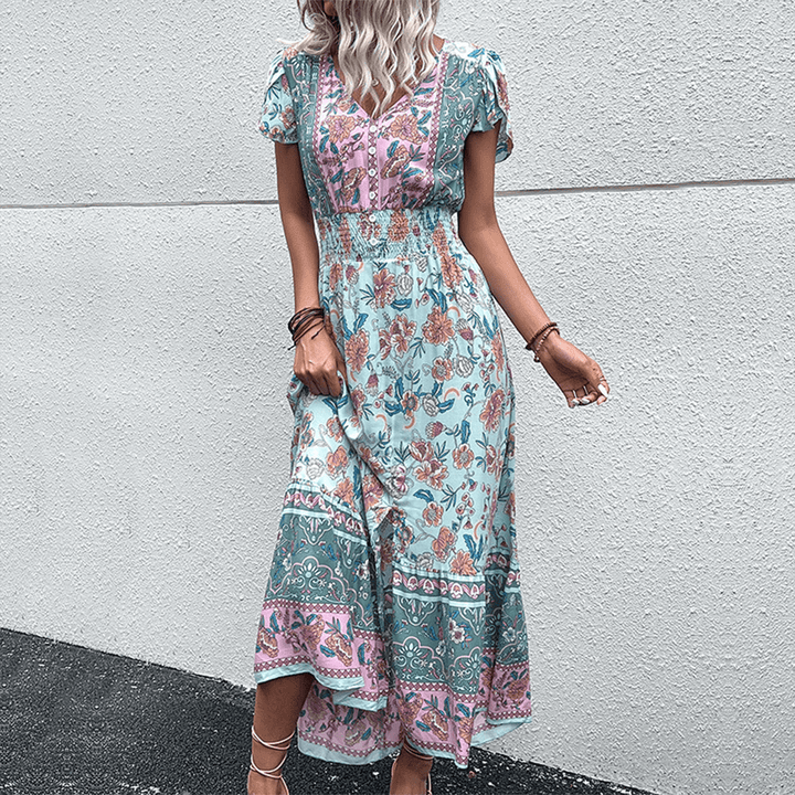 Boho Maxi Dress - Viscose Dress
