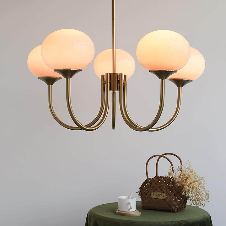 Pink Glass Ceiling Light Fixture Modern Chandelier