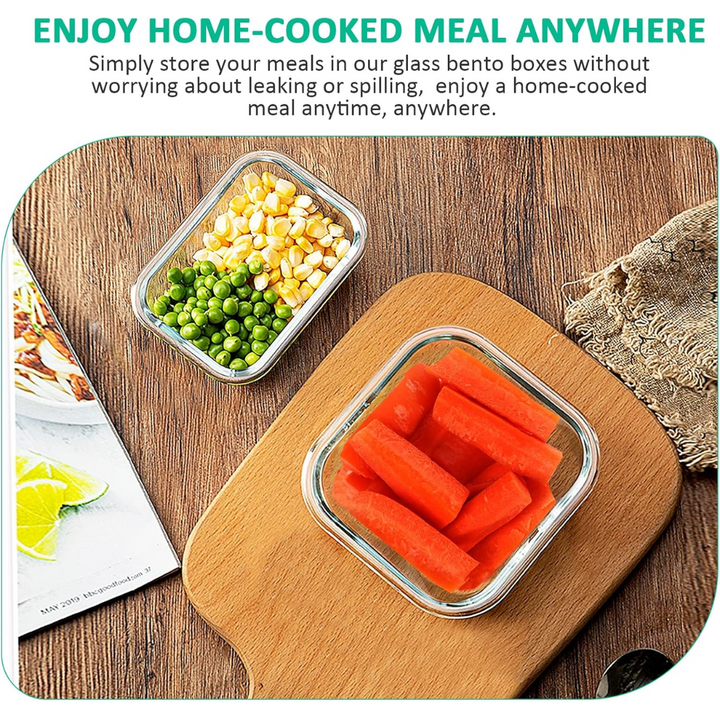 Stackable glass food containers, 24-piece airtight set for fresh food storage.