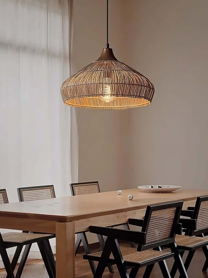 Handwoven Wicker Rattan Pendant Light