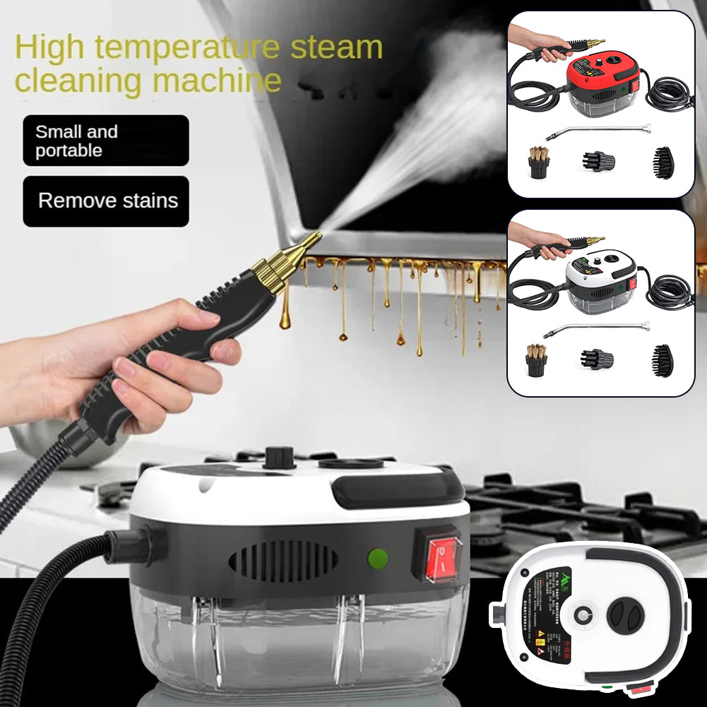 Displaying 6 power settings of the 2500W high-pressure steam cleaner for customizable home cleaning.