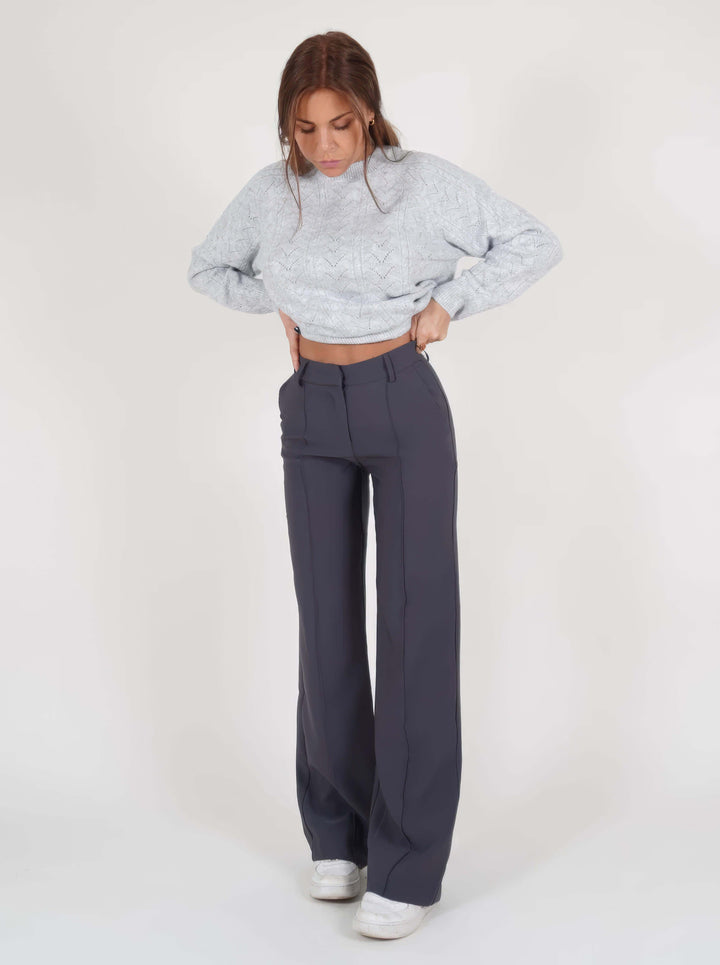 Women's High-Waisted Wide Leg Trousers