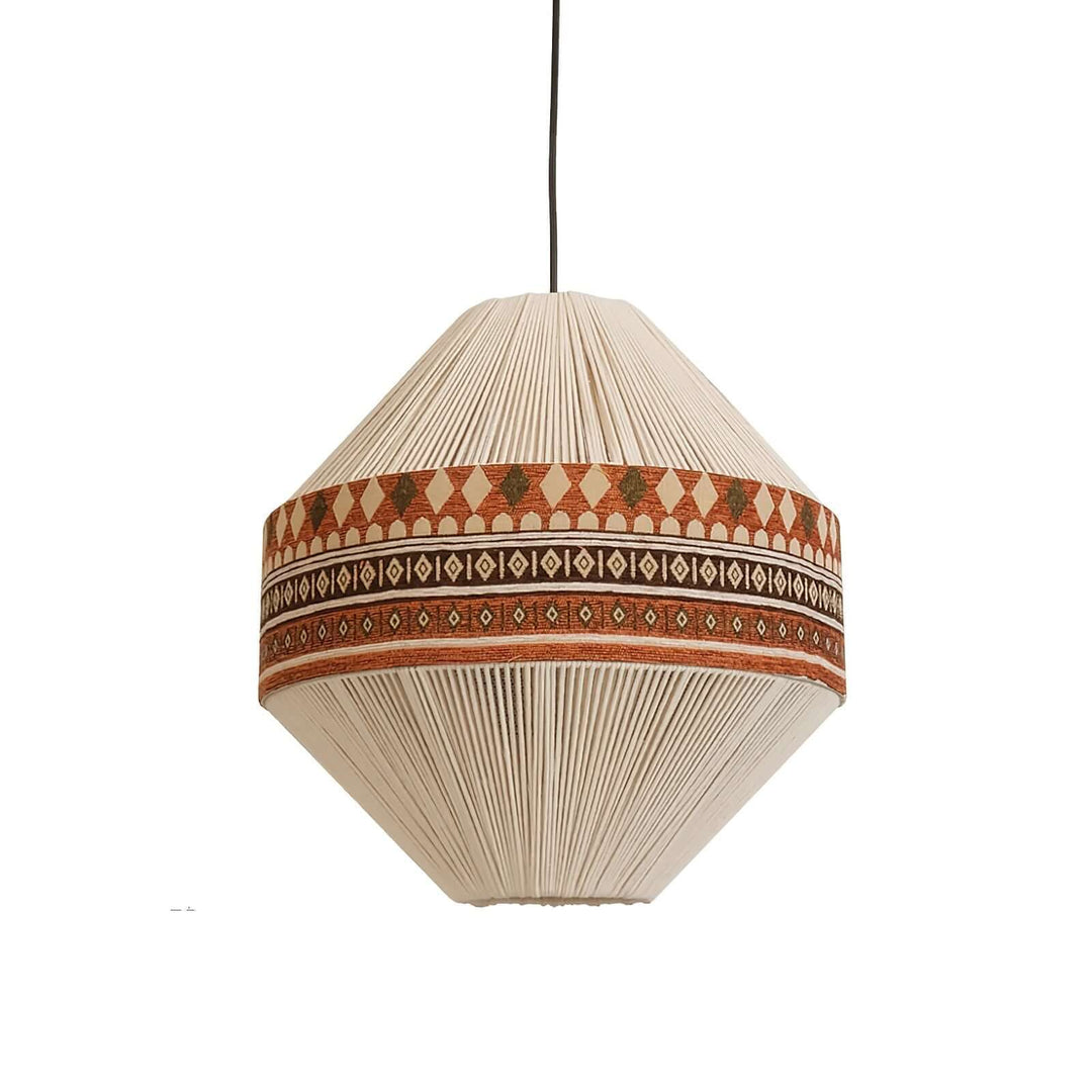 Woven Pendant Lamp with Fringes