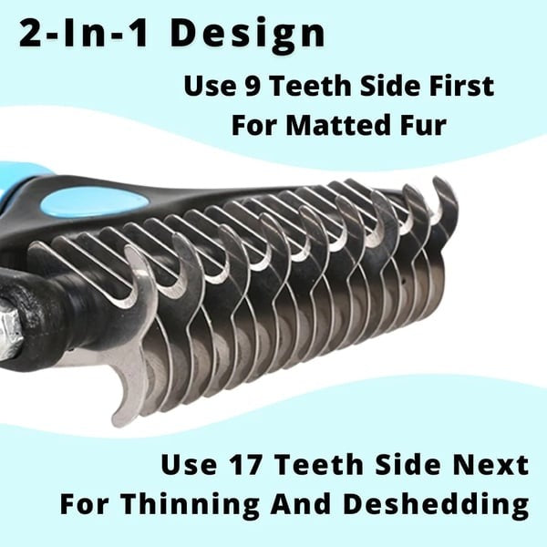 Premium deshedding tool for dogs & cats, promotes a healthy, shiny coat by removing excess fur.