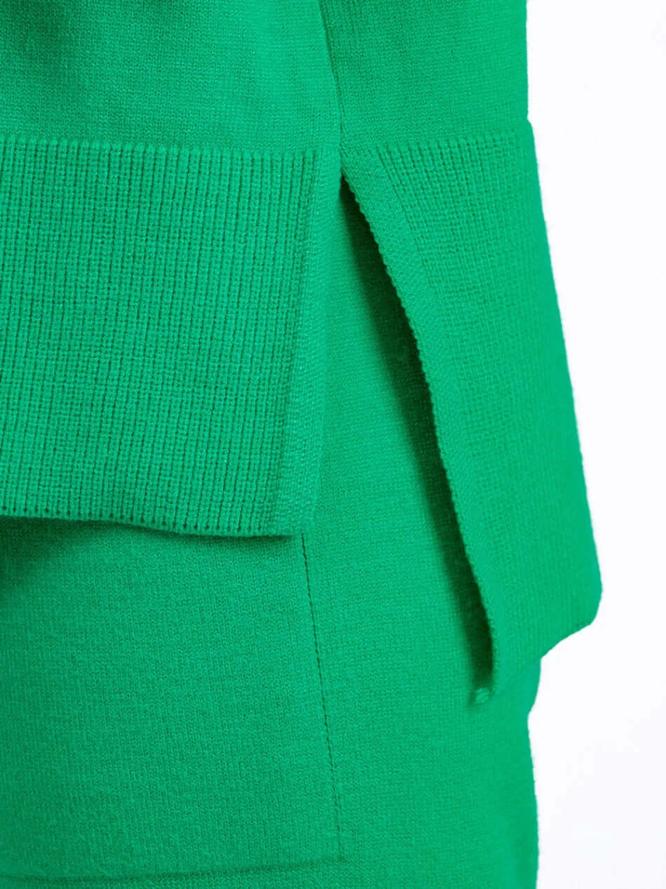 Women's V-Neck Sweater and Wide-Leg Trousers Set