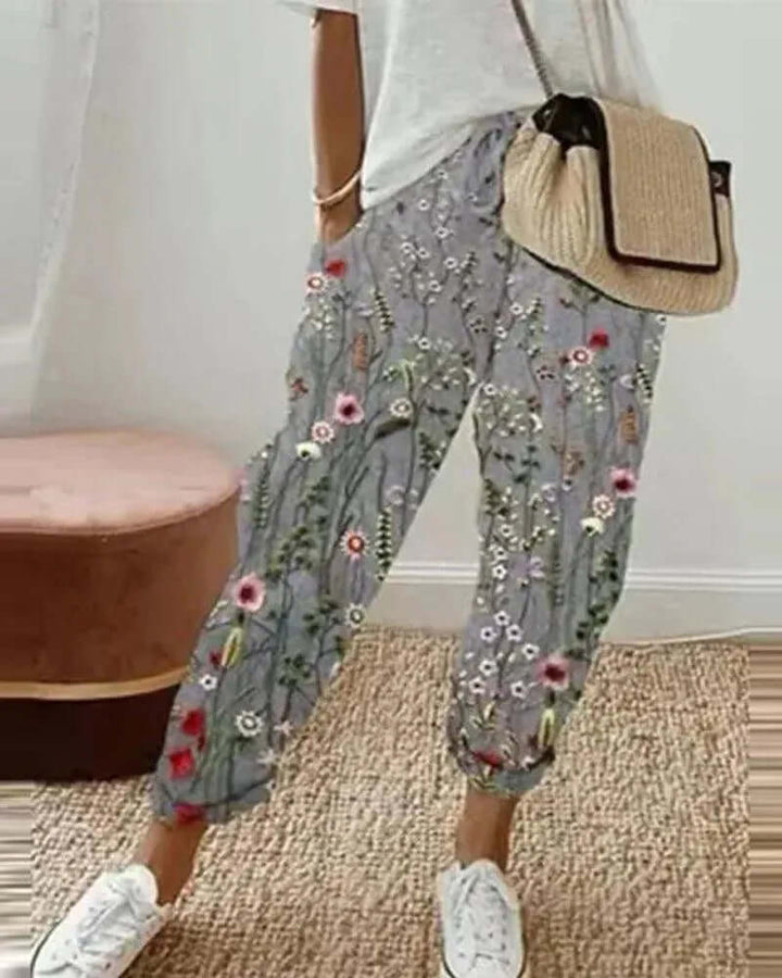 Women's Striped Casual Trousers
