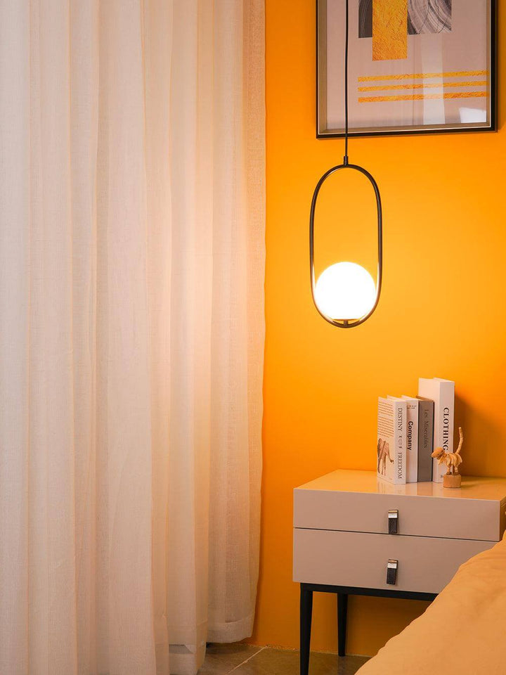 Modern Pendant Lamp with Metal & Glass