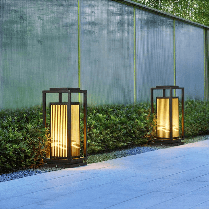 Solar LED Outdoor Post Light, Waterproof Garden Lamp