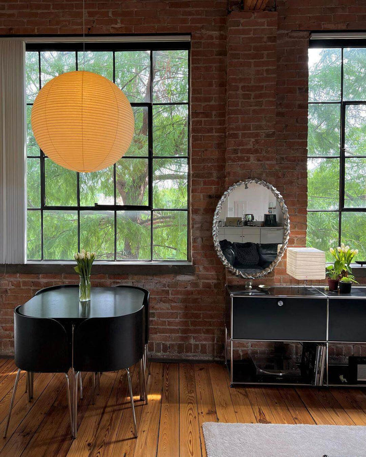 Japanese Cotton Paper Pendant Lamp with Steel Wire