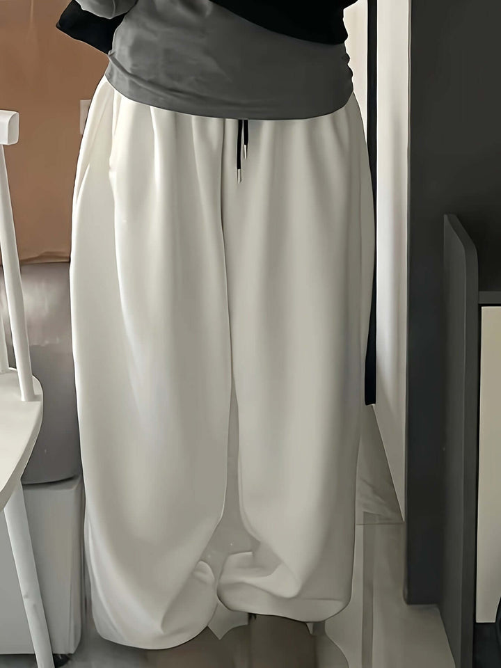 Women's Wide-Leg Elastic Waistband Sweatpants