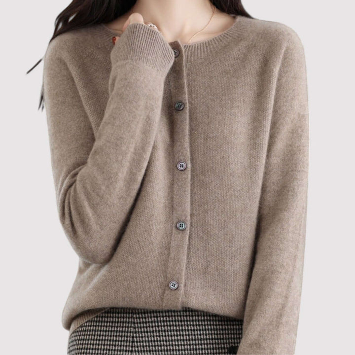 Women's Cashmere & Wool Open-Neck Cardigan
