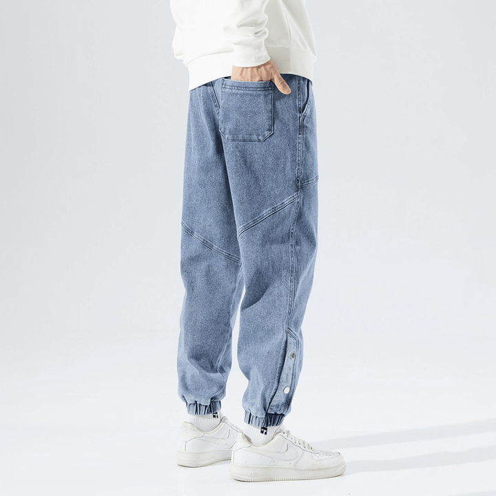 Men's Denim Joggers - Relaxed Fit Casual Trousers